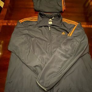 Adidas Men's Blue jogging suit with Orange Accents from my own closet